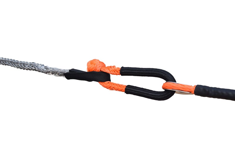 QIQU Winch Rope Extention,Synthetic Rope,Rope Extention for Off-road ATV UTV,Winch Cable (3/8"Ã—84ft, Orange) - Image 3